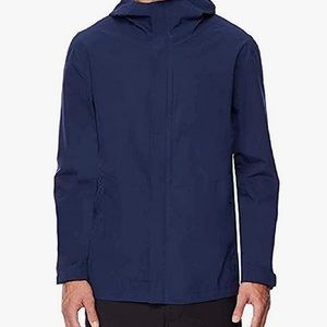 32 Degrees Cool weatherproof men’s rain jackets With hood color navy